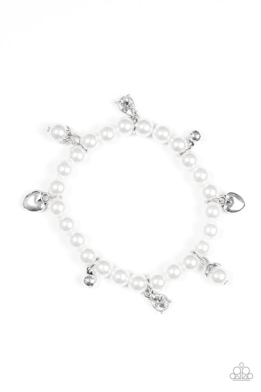 Paparazzi Bracelet ~ Big Time Crush - White