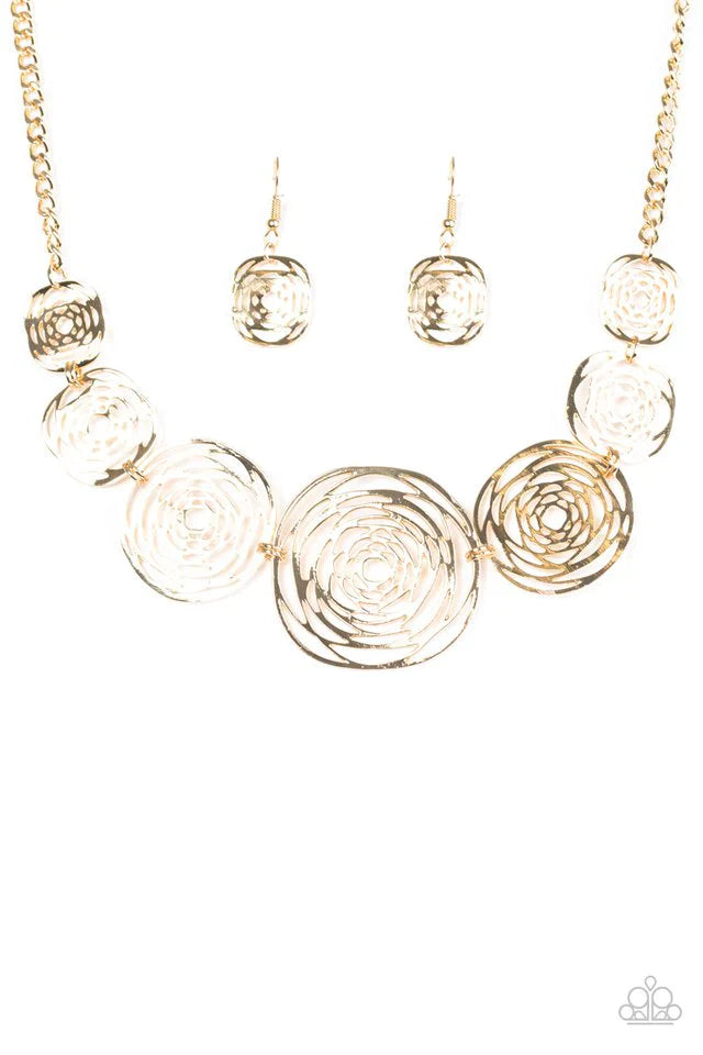 Paparazzi Necklace ~ Cave Vogue - Gold