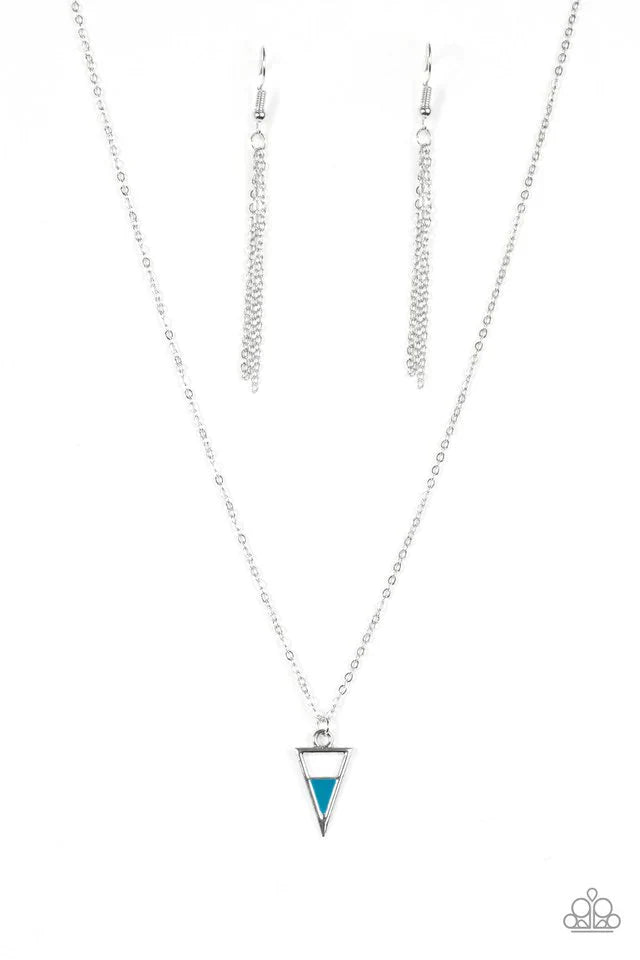Paparazzi Necklace ~ Girl With Edge - Blue
