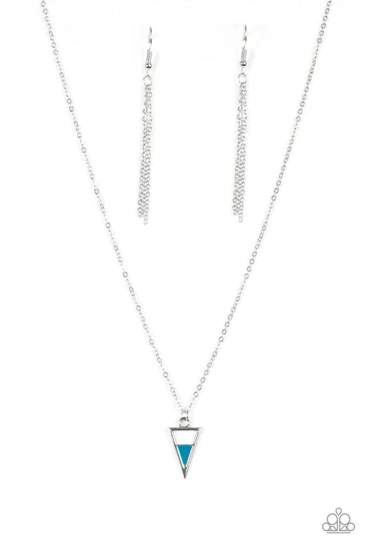 Paparazzi Necklace ~ Girl With Edge - Blue
