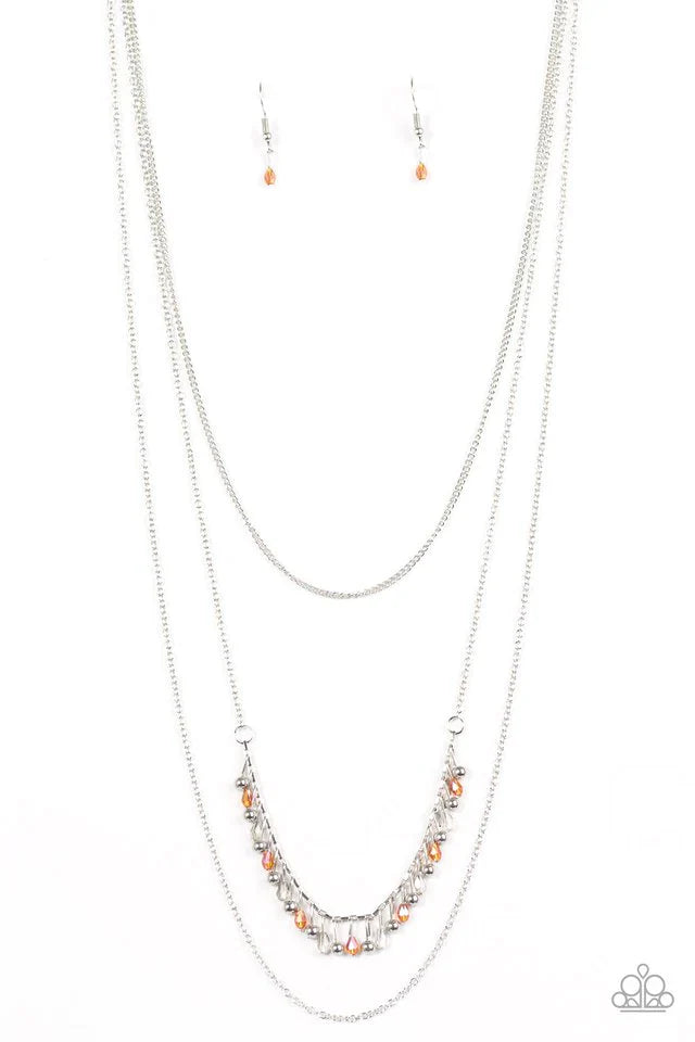 Paparazzi Necklace ~ Simply Serene - Orange