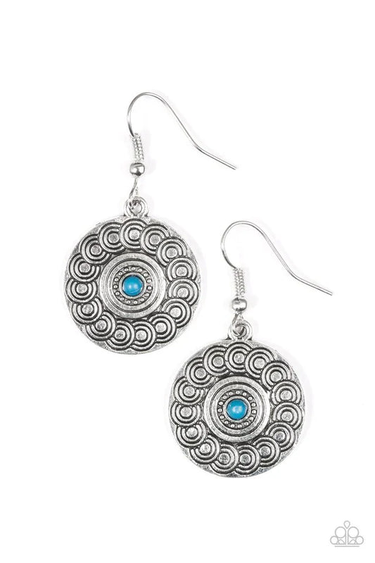 Paparazzi Earring ~ Sonoran Spiral - Blue
