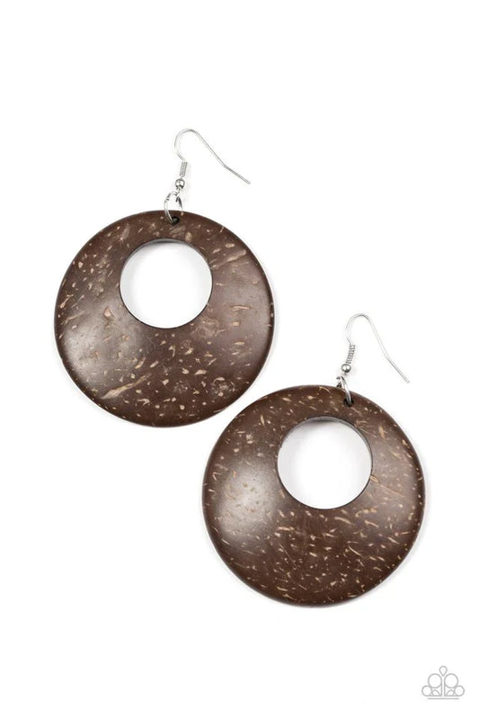 Paparazzi Earring ~ Moroccan Movement - Brown