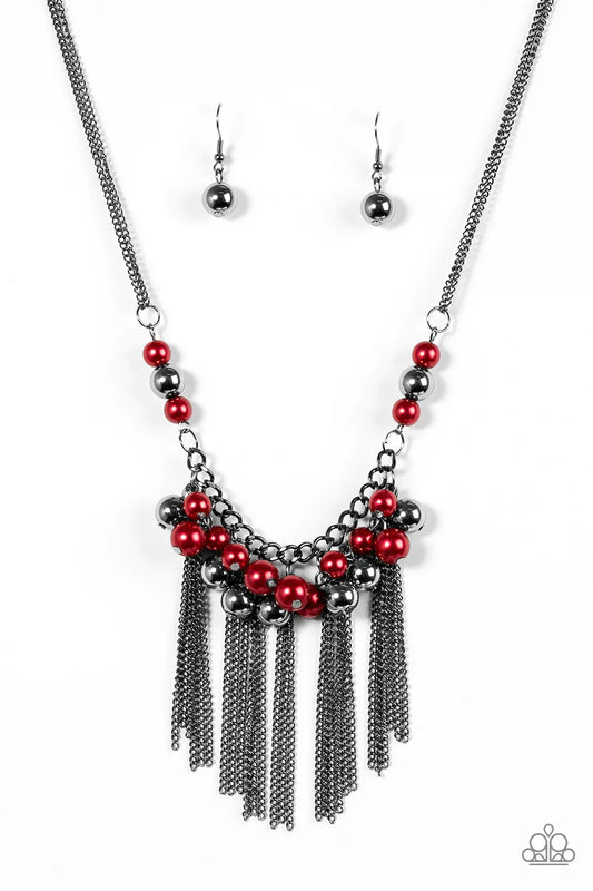 Paparazzi Necklace ~ Modern Mechanics - Red