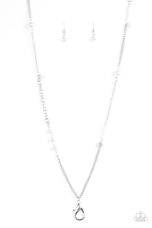 Paparazzi Necklace ~ I Stil-etto Believe! - White