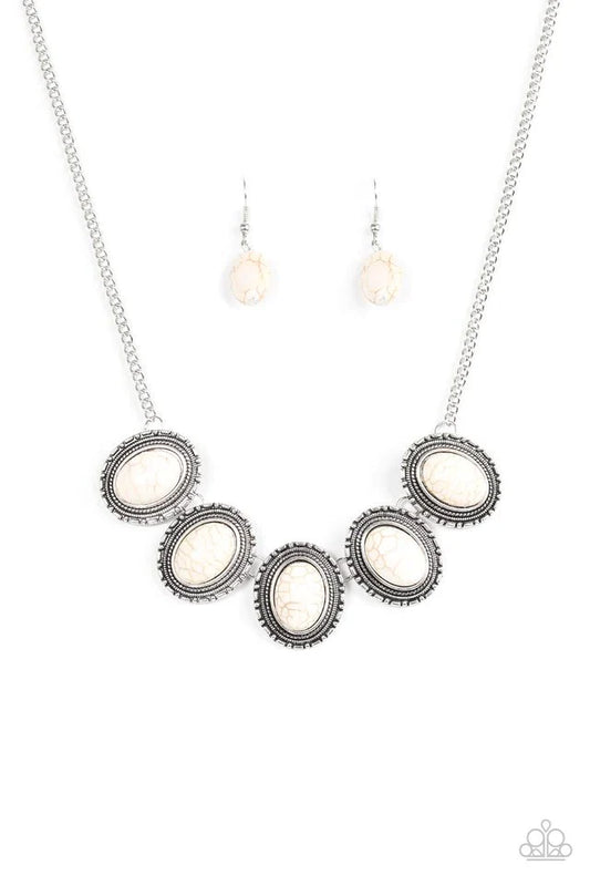 Paparazzi Necklace ~ Bet The Ranch - White