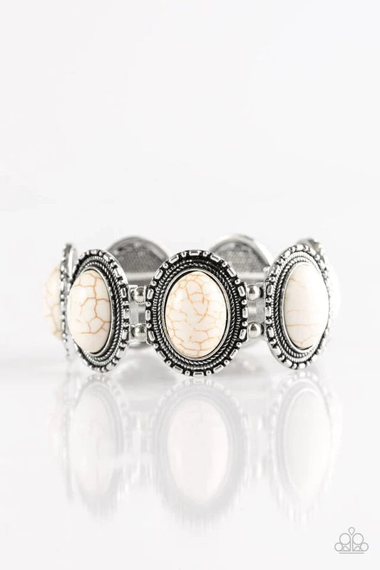 Paparazzi Bracelet ~ RANCH Out - White
