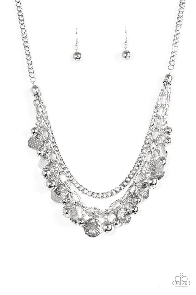 Paparazzi Necklace ~ Cast Away Treasure - Silver