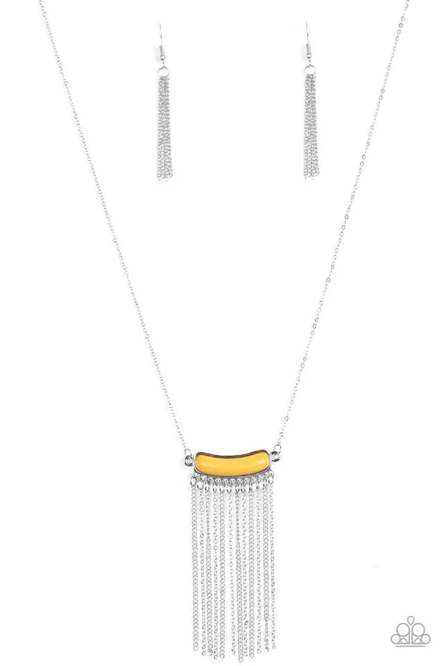 Paparazzi Necklace ~ Serene Streams - Yellow