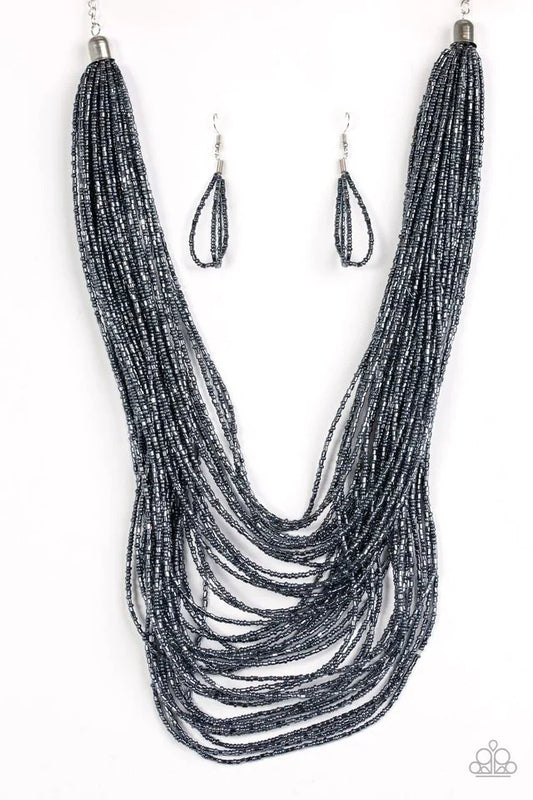 Paparazzi Necklace ~ Ice Storm - Blue