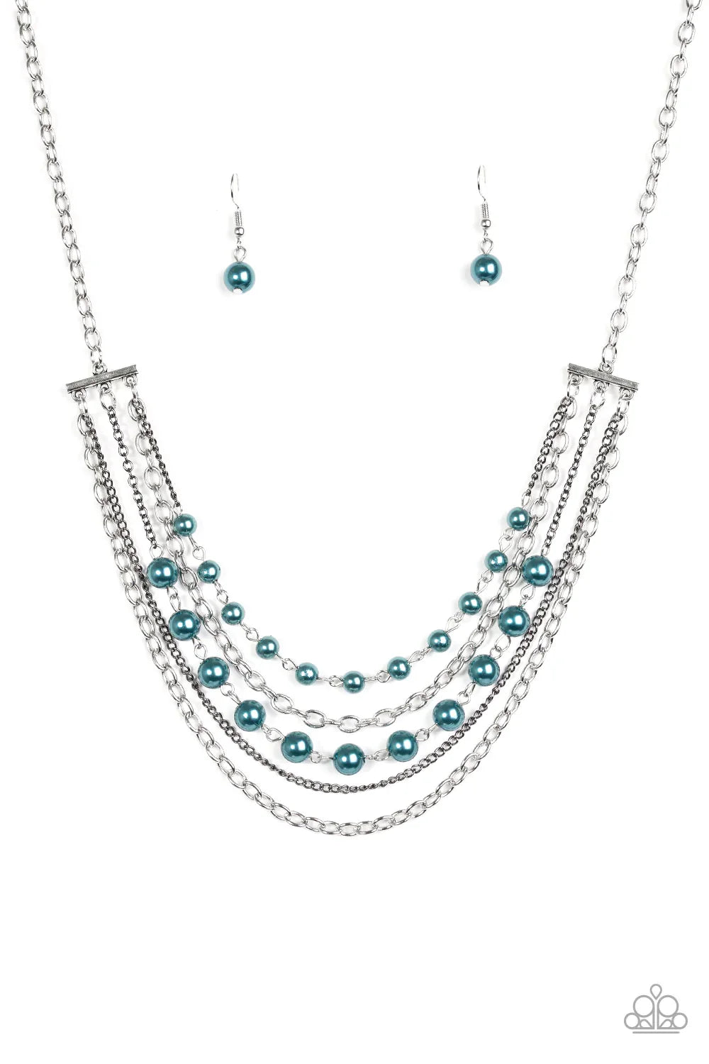 Paparazzi Necklace ~ Metro Modest - Blue
