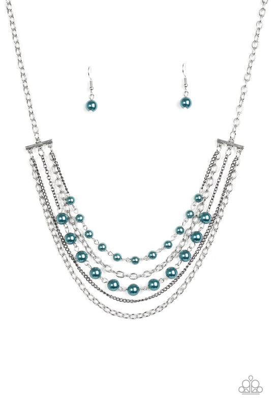 Paparazzi Necklace ~ Metro Modest - Blue