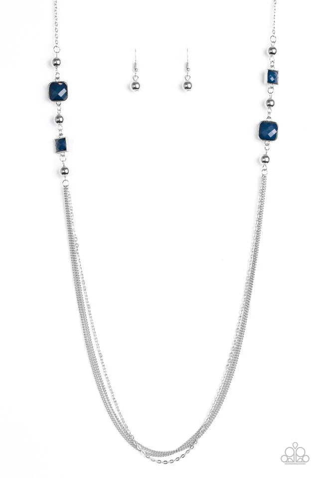 Paparazzi Necklace ~ Times Square Treasure - Blue