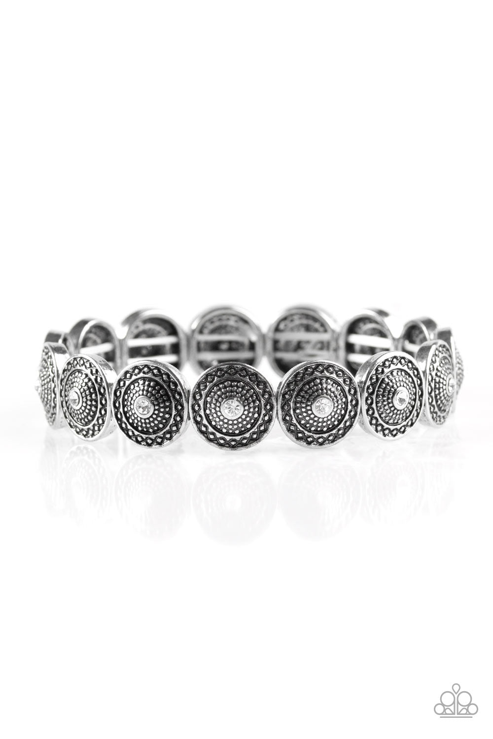 Paparazzi Bracelet ~ Get Your Shine On - White