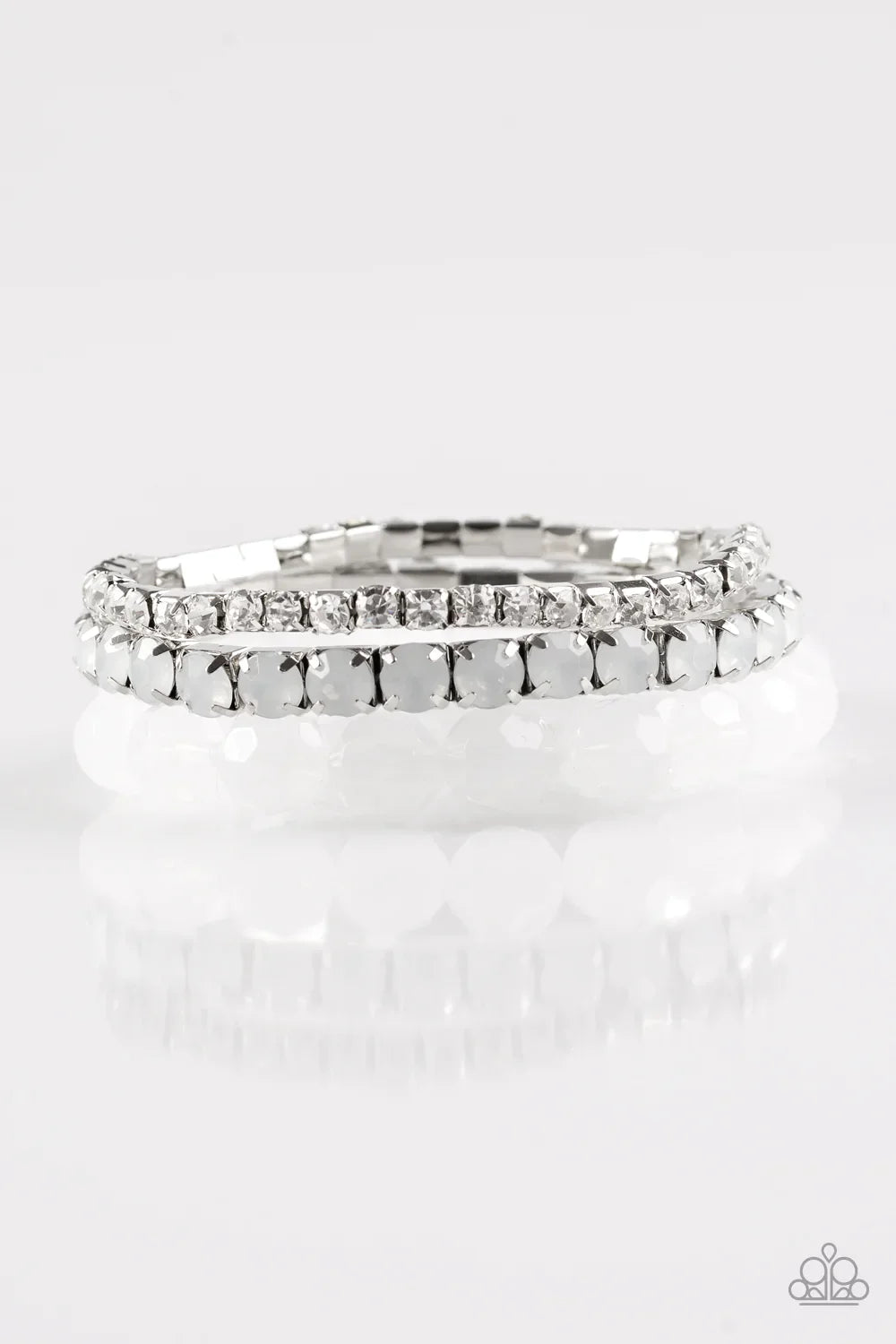 Paparazzi Bracelet ~ Beautiful Bravado - White