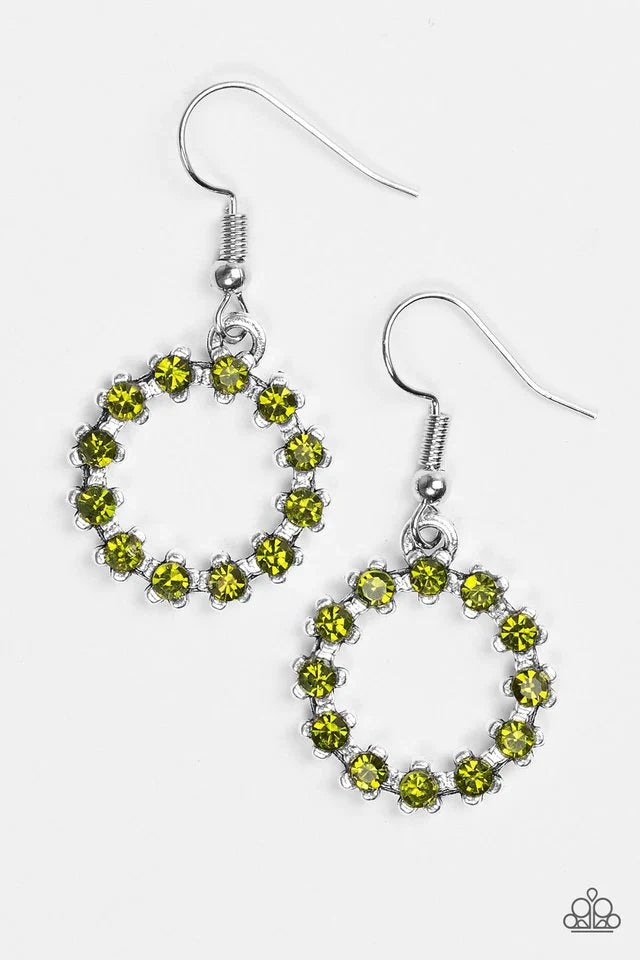 Paparazzi Earring ~ Be Bubbly - Green
