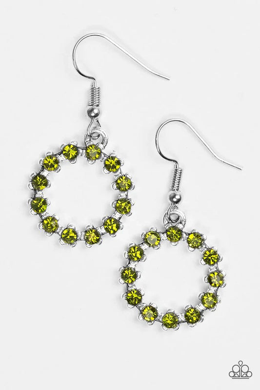 Paparazzi Earring ~ Be Bubbly - Green
