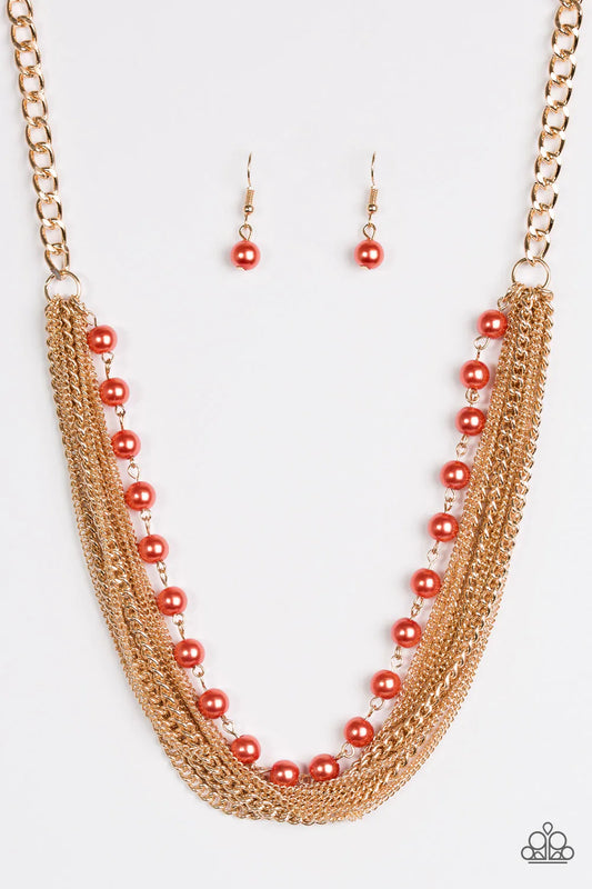 Paparazzi Necklace ~ Fierce Fashion - Orange
