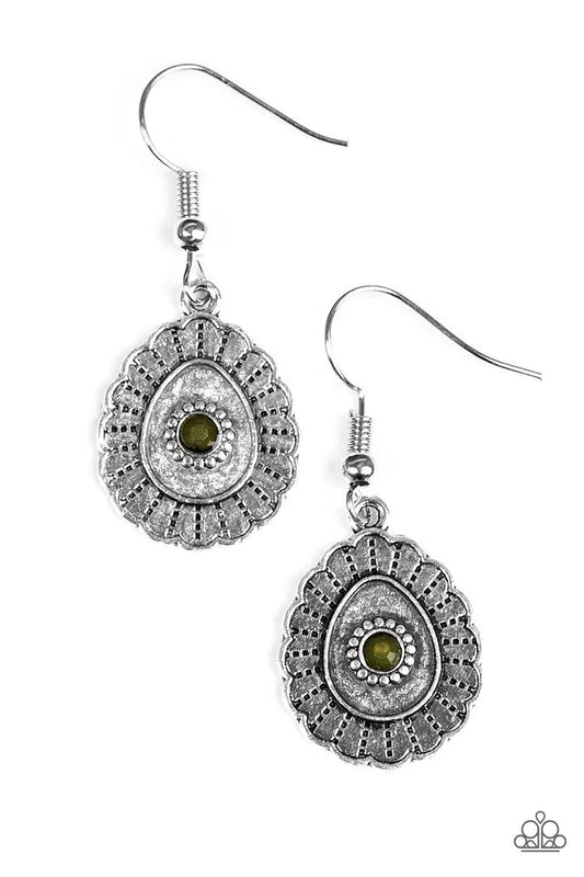 Paparazzi Earring ~ Magnificently Mayan - Green