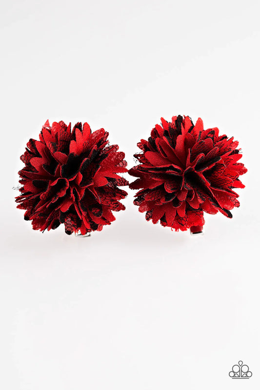 Paparazzi Hair Accessories ~ Pretty In Poppies - Red