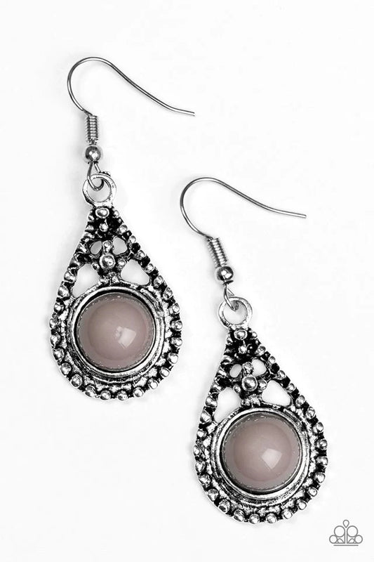 Paparazzi Earring ~ Not All HUE Wander - Silver