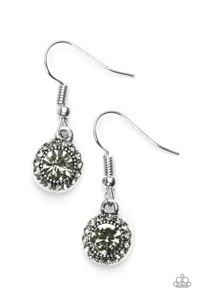 Paparazzi Earring ~ Born To BEAM Wild - Silver