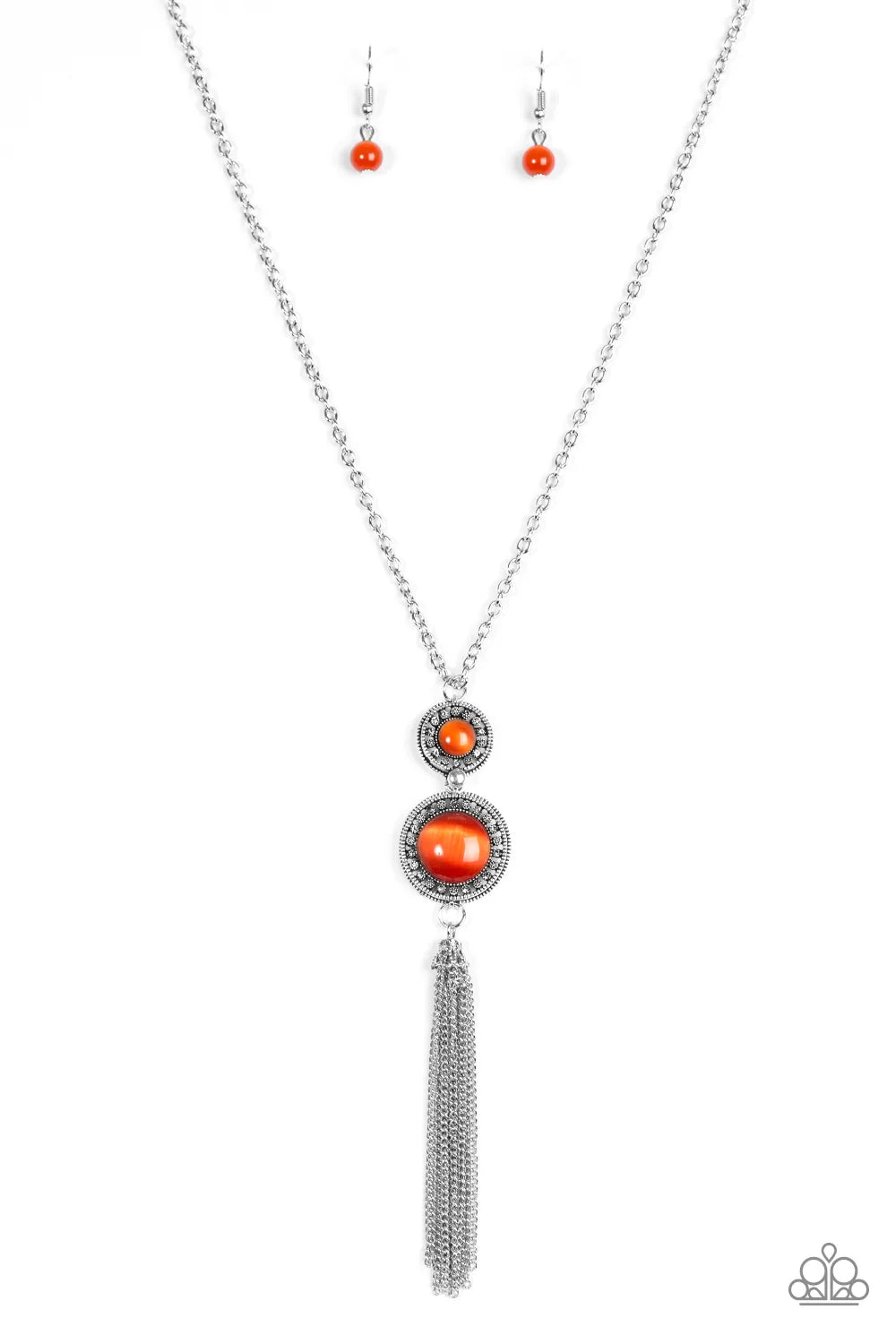 Paparazzi Necklace ~ I WHEEL, If You WHEEL - Orange