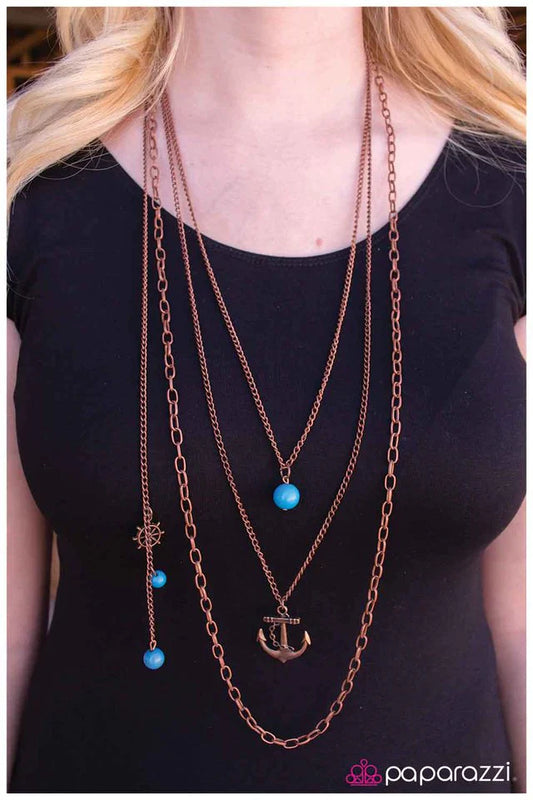 Paparazzi Necklace ~ Sailing the Radiant Seas - Copper