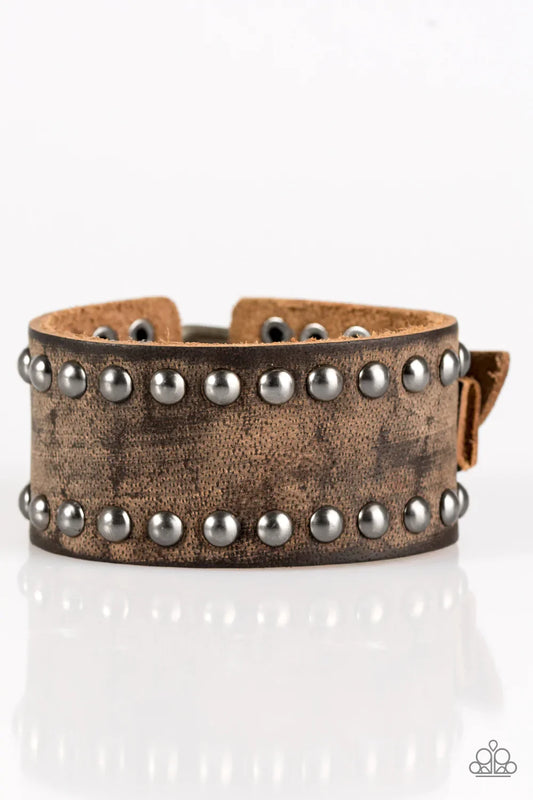 Paparazzi Bracelet ~ Roadside Rattler - Brown