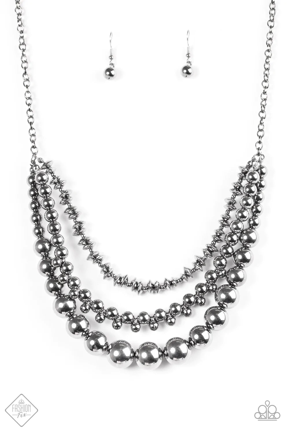 Paparazzi Necklace ~ Beaded Beauty  - Black