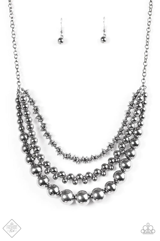Paparazzi Necklace ~ Beaded Beauty  - Black