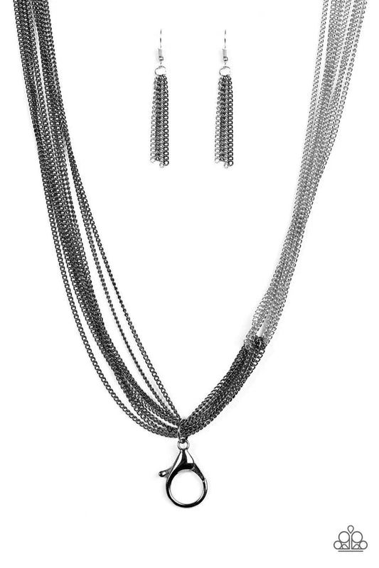 Paparazzi Necklace ~ No CHAIN, No Gain - Black