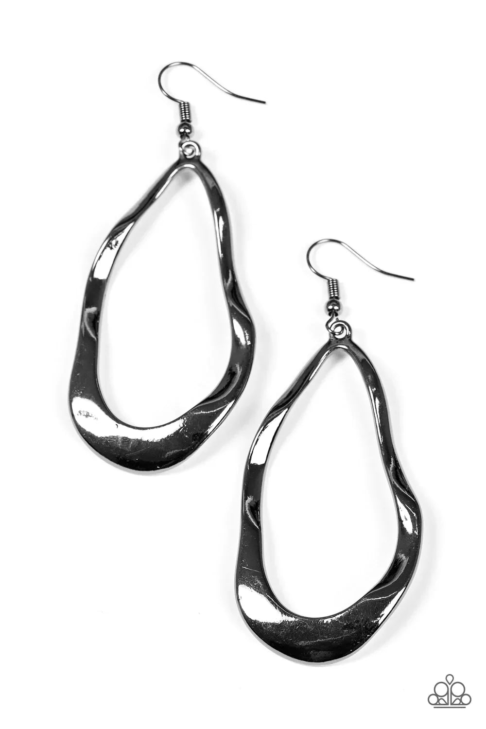 Paparazzi Earring ~ Melt Down - Black