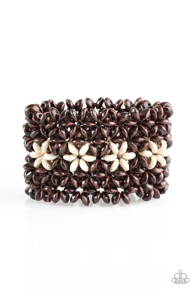 Paparazzi Bracelet ~ Bahama Babe - White