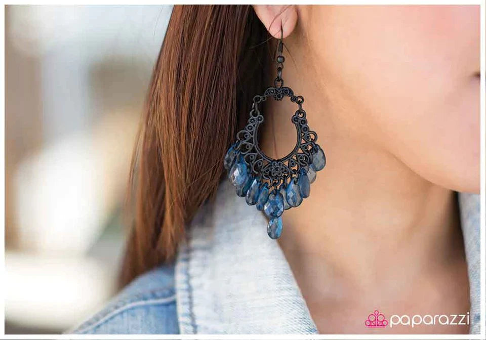 Paparazzi Earring ~ Drop It! - Blue