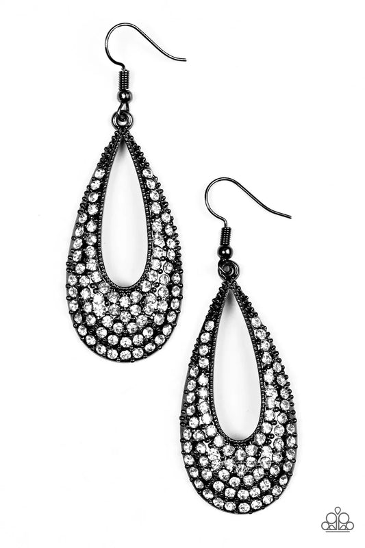 Paparazzi Earring ~ Big-Time Spender - Black