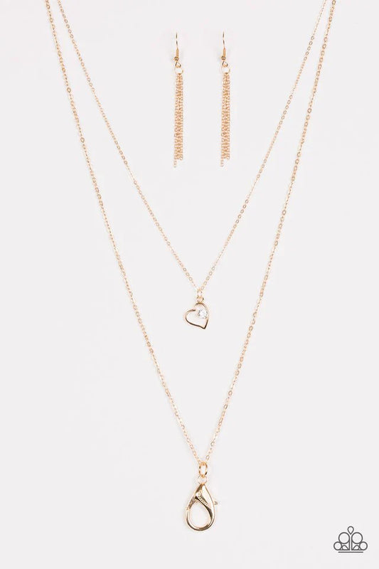 Paparazzi Necklace ~ A Work Of HEART - Gold