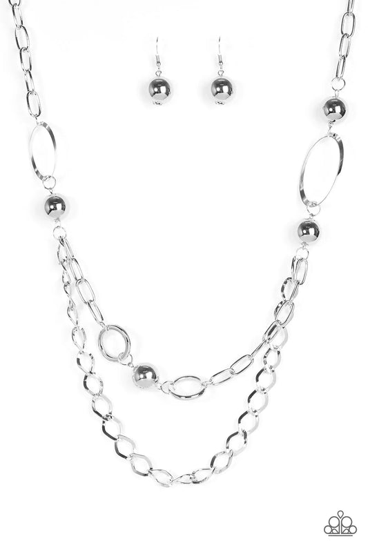Paparazzi Necklace ~ Mega Metal - Silver