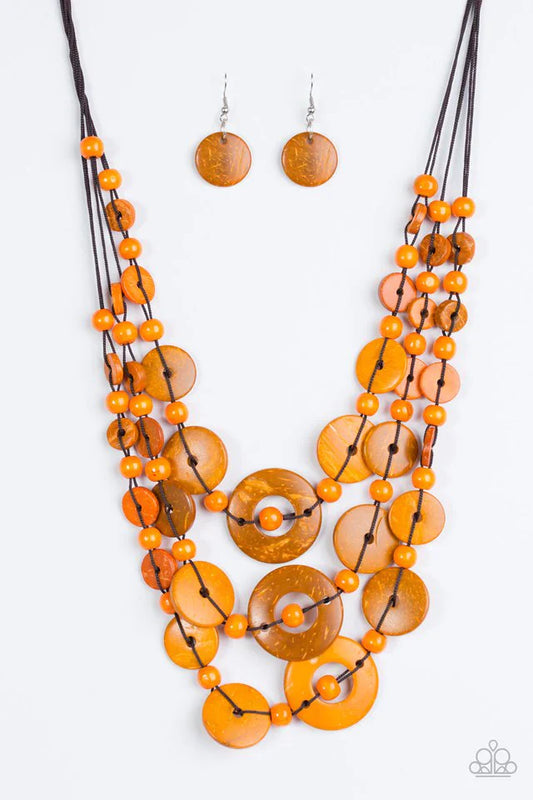 Paparazzi Necklace ~ Bali Boardwalk - Orange