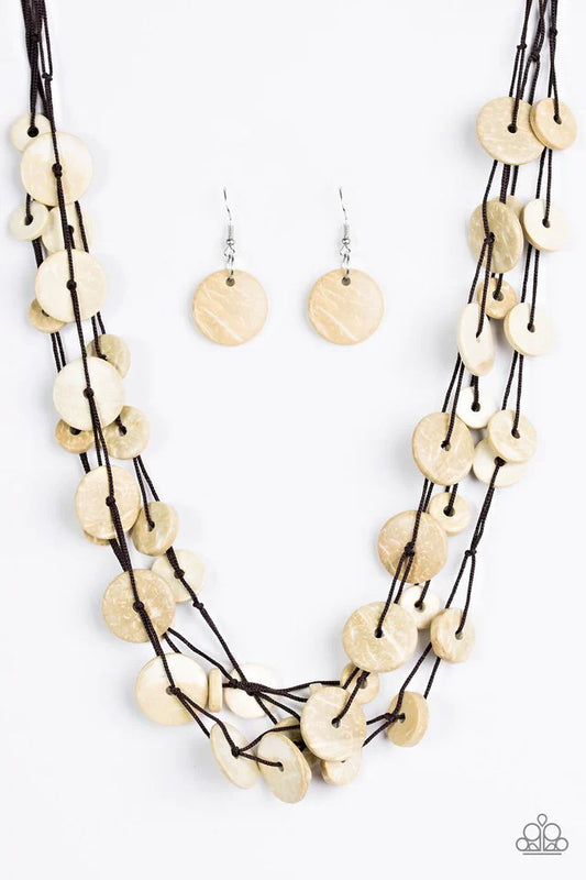 Paparazzi Necklace ~ Bermuda Beach House - White