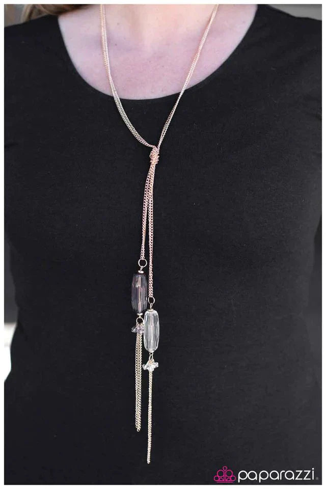 Paparazzi Necklace ~ Worth the Tassel - Gold
