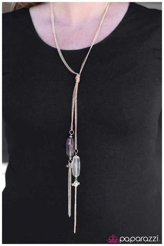 Paparazzi Necklace ~ Worth the Tassel - Gold