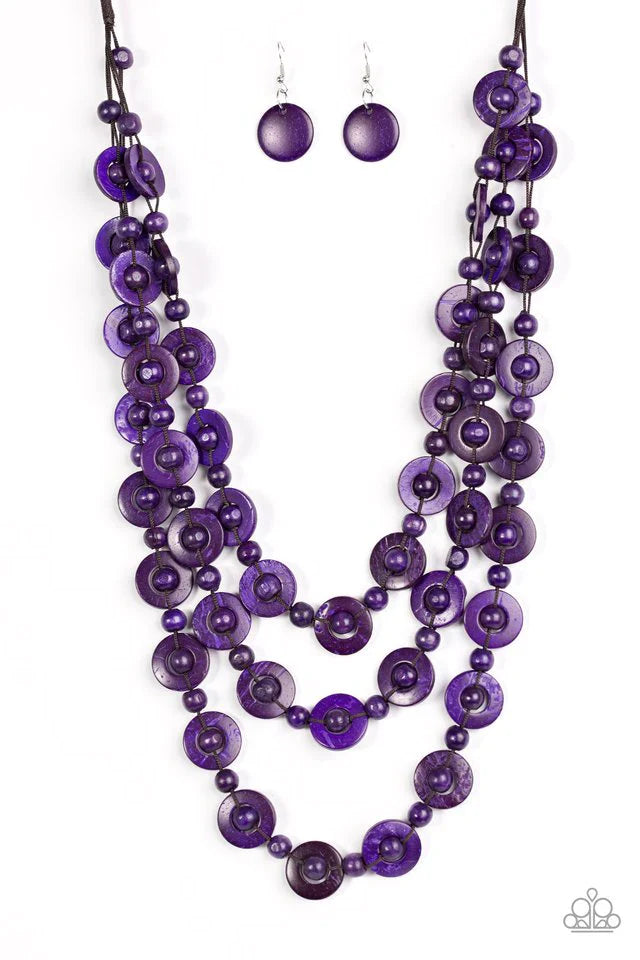Paparazzi Necklace ~ Bermuda Belle - Purple