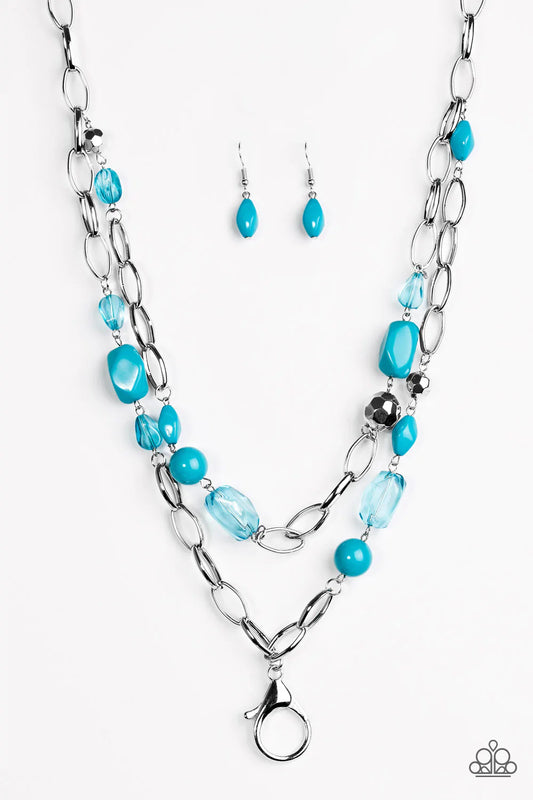 Paparazzi Necklace ~ GLEAM Weaver - Blue