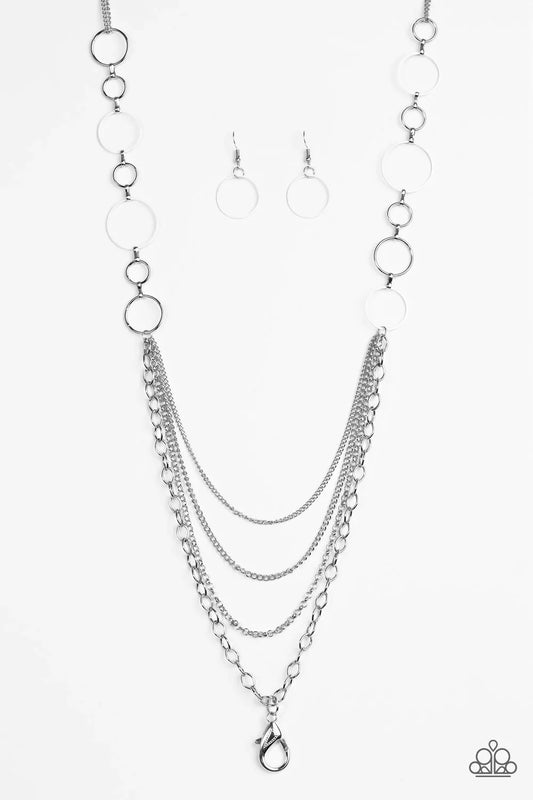 Paparazzi Necklace ~ Industrial Circus - White