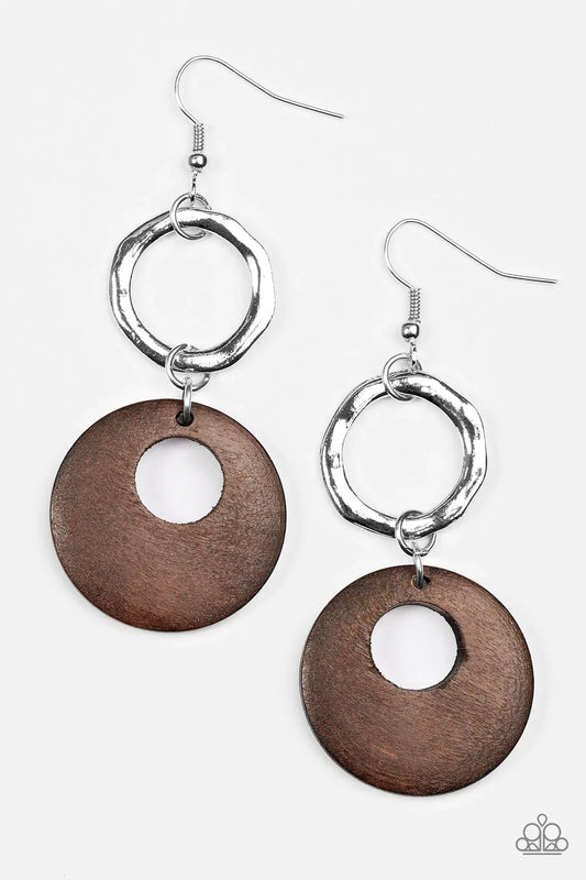 Paparazzi Earring ~ Boho Breeze - Brown