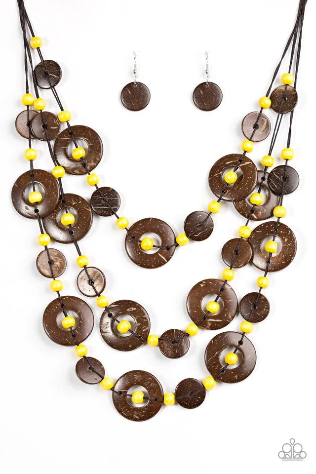 Paparazzi Necklace ~ Bahama Bungalow - Yellow