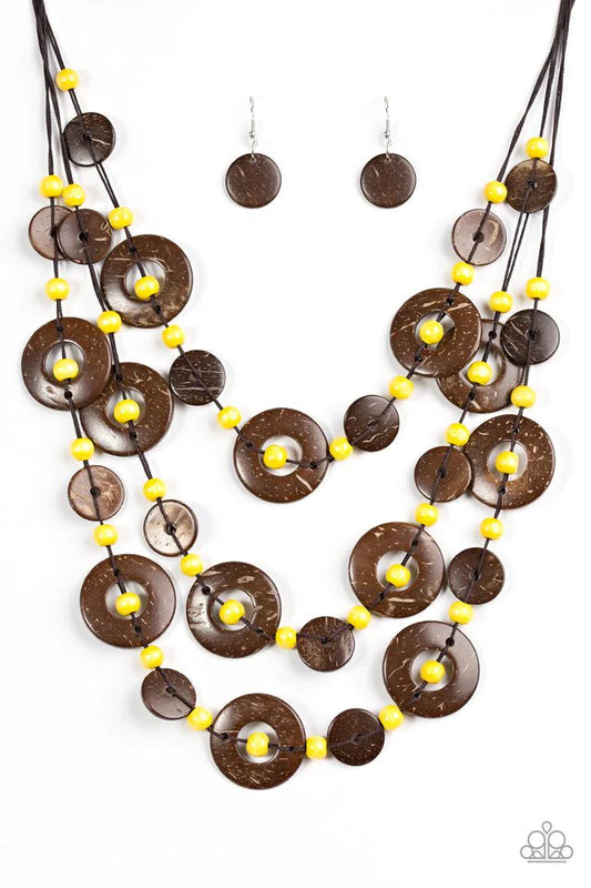 Paparazzi Necklace ~ Bahama Bungalow - Yellow