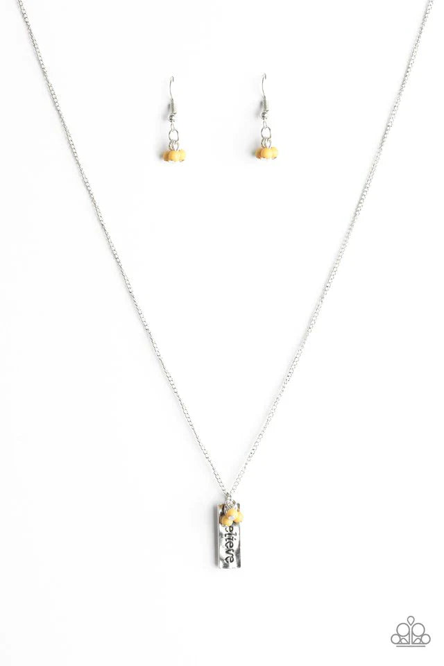 Paparazzi Necklace ~ Dont Stop Believing - Yellow
