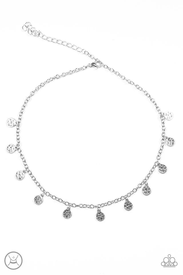 Paparazzi Necklace ~ The FRINGE Zone - Silver